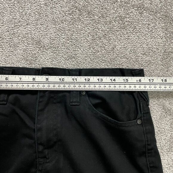 Guess Drexel Skinny Chino Pants Womens 33x26 Black Dark Wash Mid Rise Cotton - Picture 13 of 16